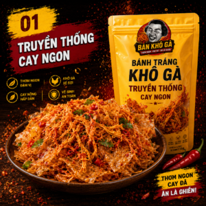 Bánh tráng khô gà truyền thống