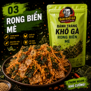 Bánh tráng khô gà rong biển mè