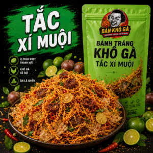 Bánh tráng khô gà tắc xí muội