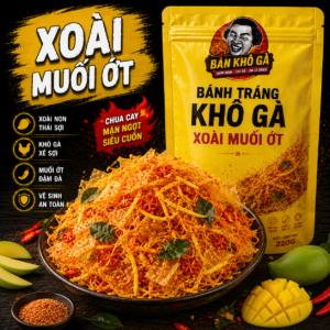Bánh tráng khô gà Xoài Muối Ớt