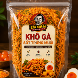 Khô gà sốt trứng muối