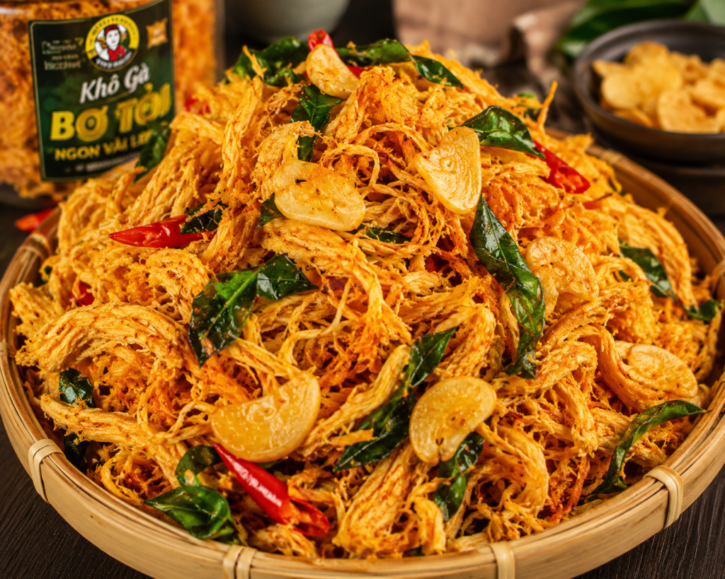 khô gà bơ tỏi